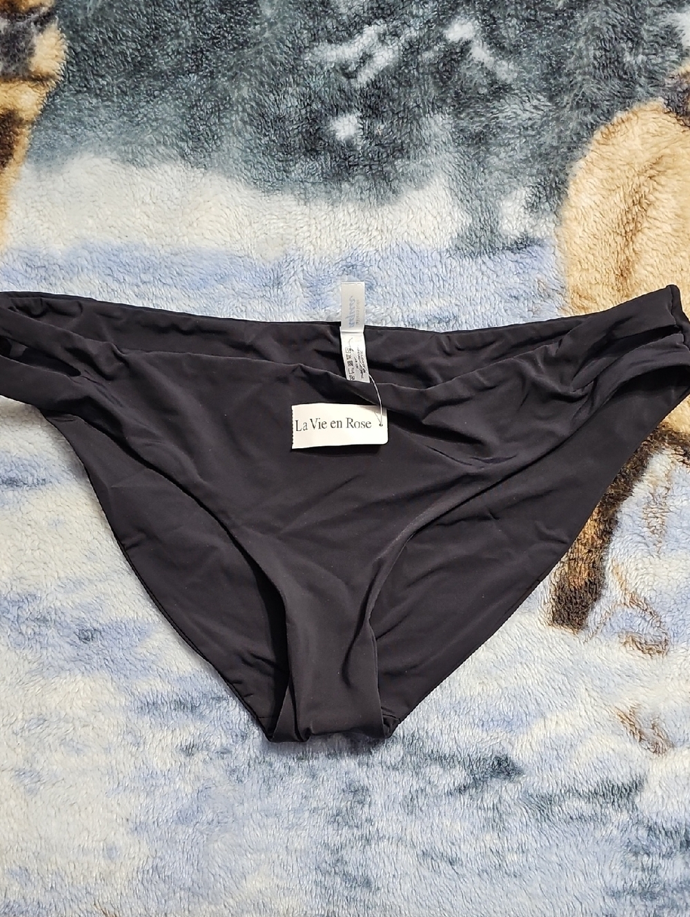La Vie En Rose Black Swim Bikini Bottom